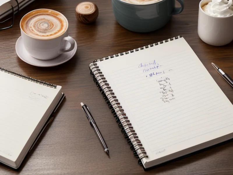 Someone taking notes in a notebook next to credit freeze documents.