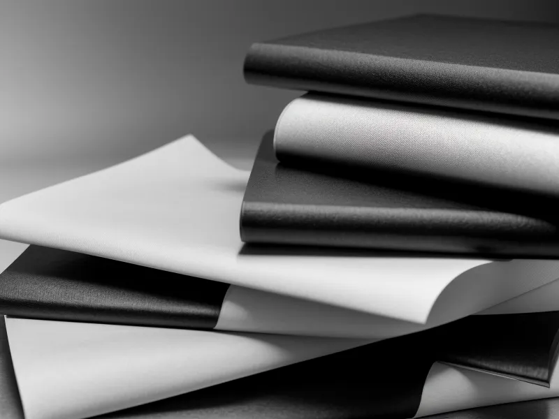 IRS and credit bureau documents organized in plastic sheet protectors