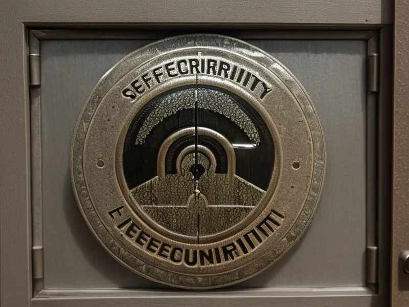 A tampered security seal on a gas pump showing the VOID warning.