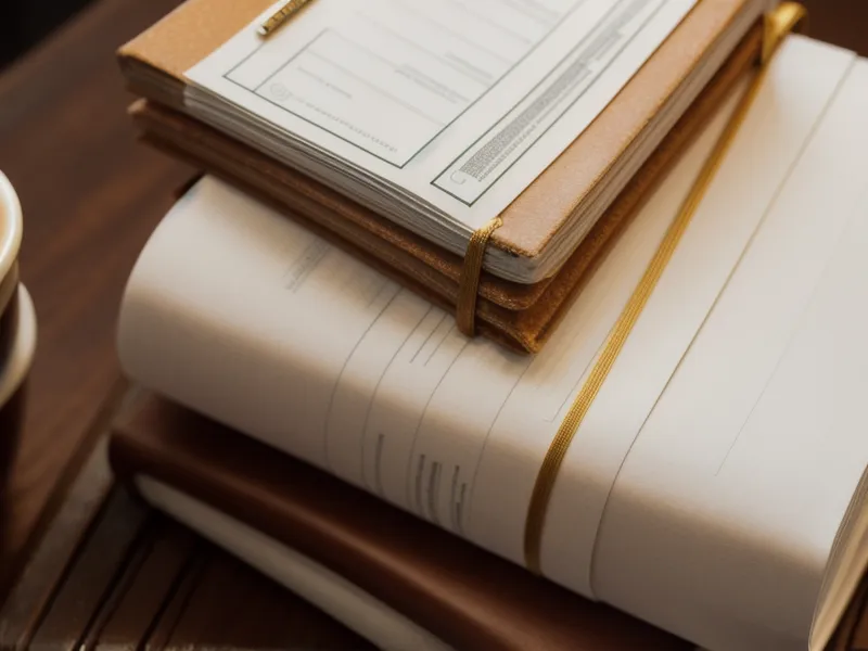 A close-up of a thick three-ring binder used for organizing identity theft documents.