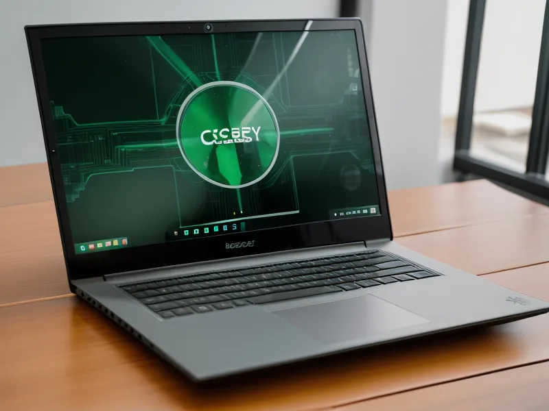 A laptop screen showing a simplified security dashboard for a family household