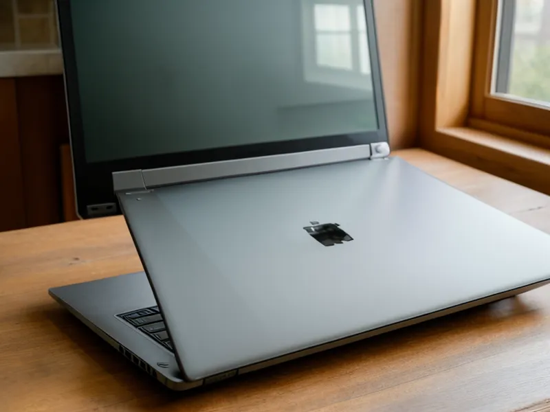 A close-up of a laptop and paperwork illustrating a late-night email check