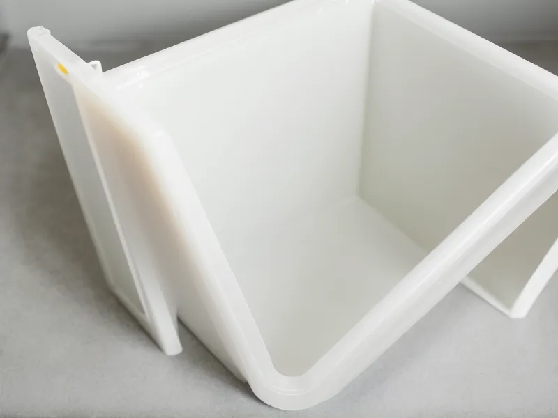 A white binder with fraud report documents and labeled tabs.