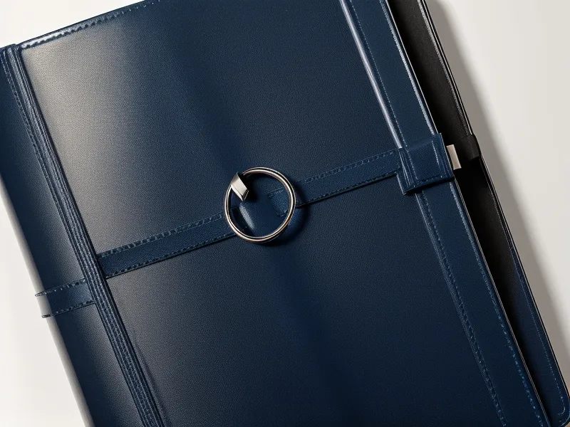 A blue binder with plastic sleeves holding official identity theft government forms.