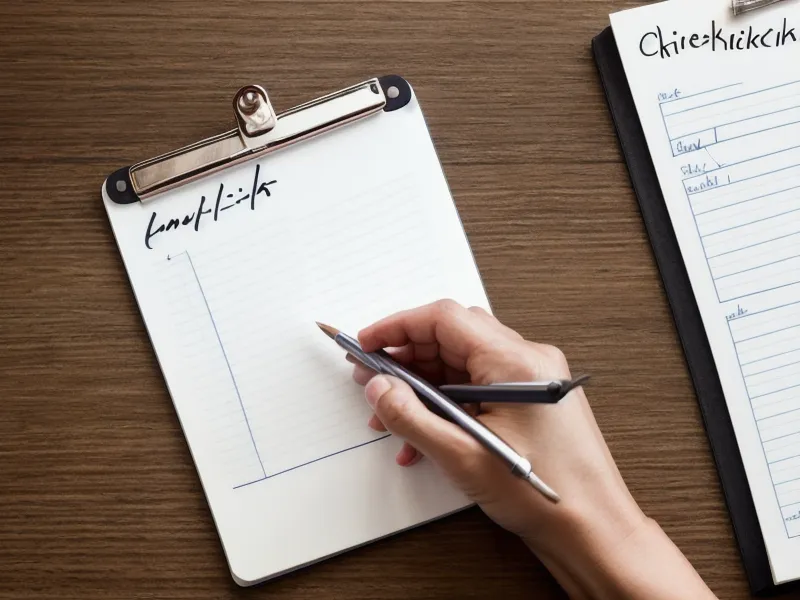 Close-up of a checklist and a laptop showing the official identity theft reporting website.